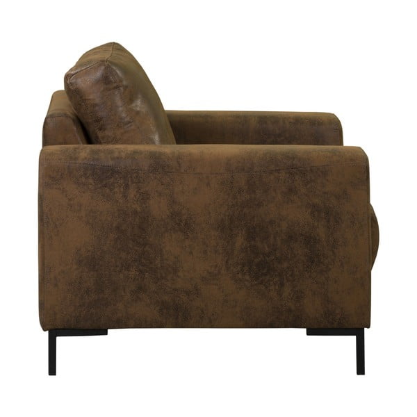 Hnědé křeslo z imitace kůže Lofty Lilly – Miuform-image-3