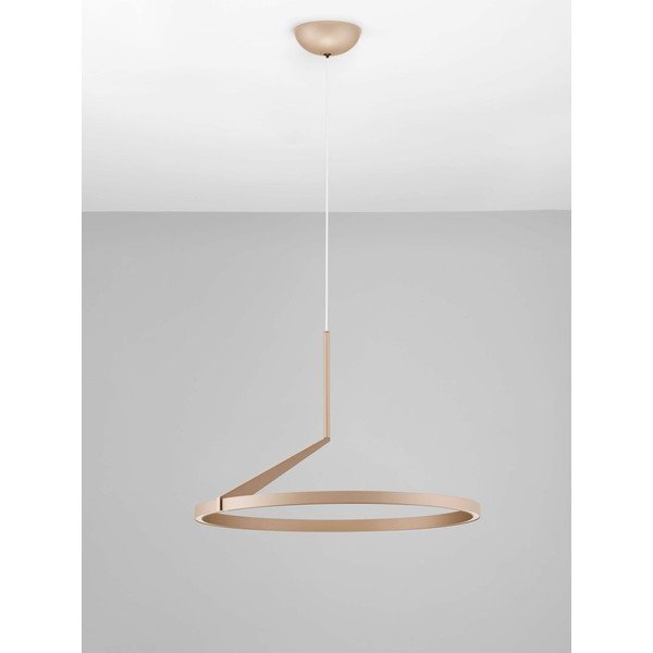 Hliníkové LED stmívatelné závěsné svítidlo v růžovo zlaté barvě ø 60 cm Tilia – Nova Luce-image-4
