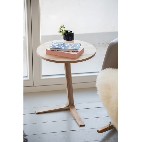 Kulatý odkládací stolek z masivu akácie ø 40 cm Acina – Wenko-image-1