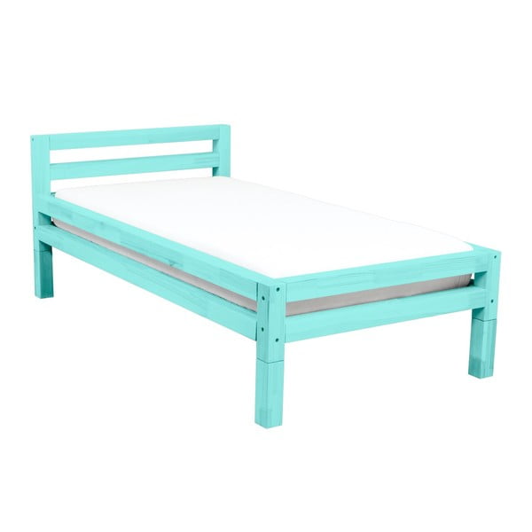 Tyrkysová jednolůžková postel z smrkového dřeva Benlemi Single, 90 x 160 cm-image-1