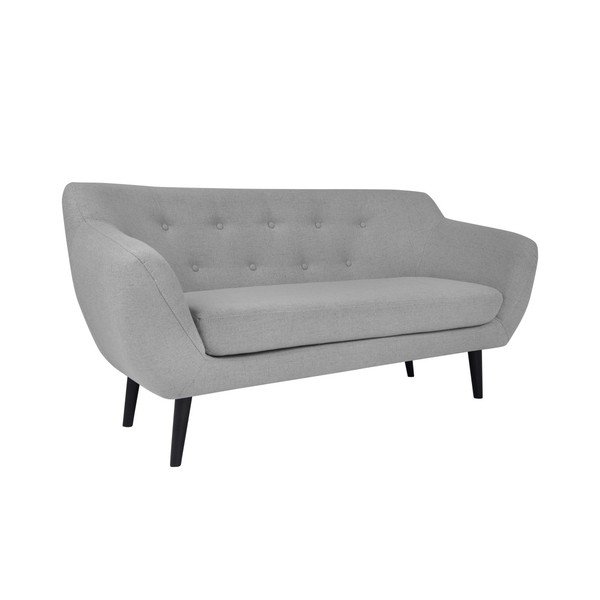 Světle šedá dvoumístná pohovka s hnědými nohami Mazzini Sofas Piemont-image-2