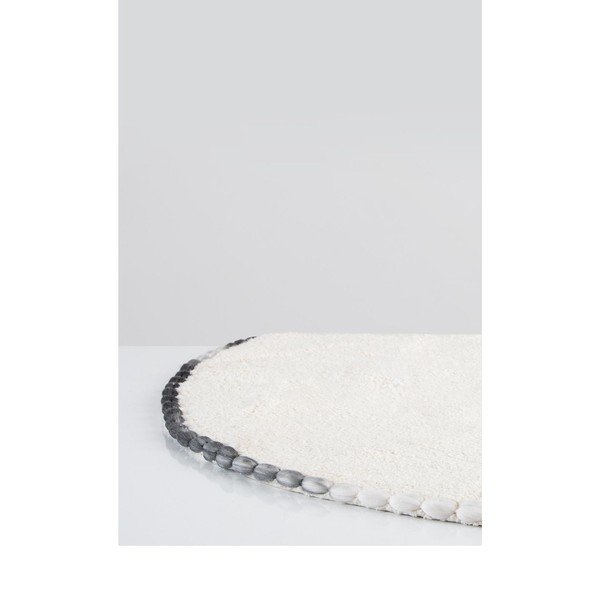 Krémová bavlněná koupelnová předložka Irya Home Collection Ronan, ø 90 cm