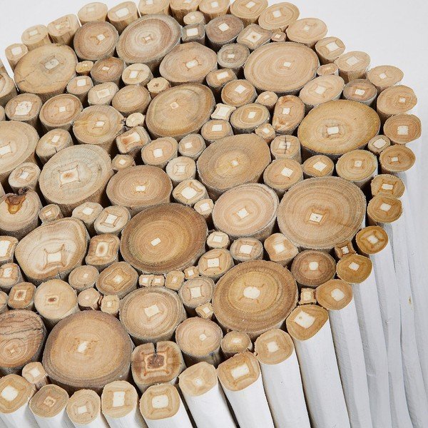 Bílý odkládací stolek z teakového dřeva Kave Home Filippo, ⌀ 35 cm-image-2