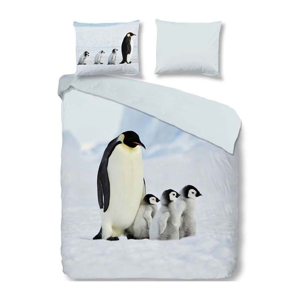 Bavlněné povlečení na jednolůžko Good Morning Penguins, 140 x 200 cm