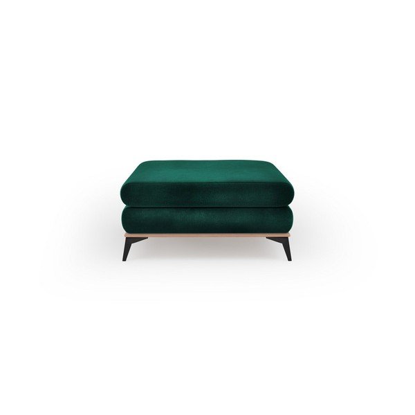 Lahvově zelený puf se sametovým potahem Windsor & Co Sofas Astre-image-3