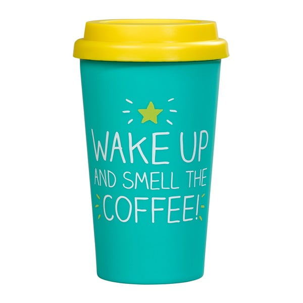 Cestovní hrnek Happy Jackson Wake Up & Smell The Coffee, 400 ml