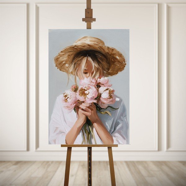 Obraz s ručně malovanými prvky na plátně 70x100 cm Estelle – Styler-image-3