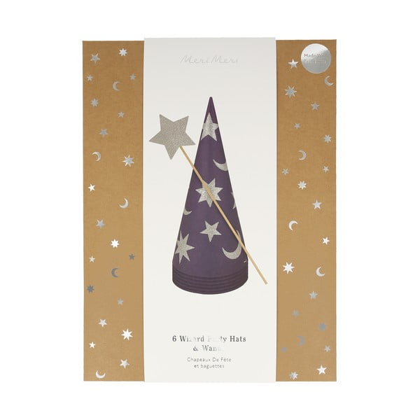 Párty čepičky v sadě 6 ks Wizard – Meri Meri-image-3