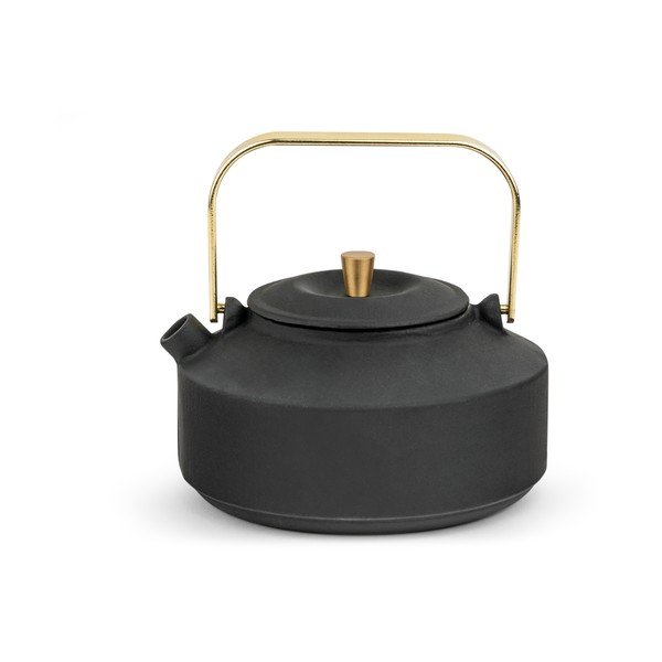 Černá konvice na čaj z litiny se sítkem 1 l Shangdong – Bredemeijer