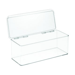 Průhledný stohovatelný box iDesign, 15 x 34 cm