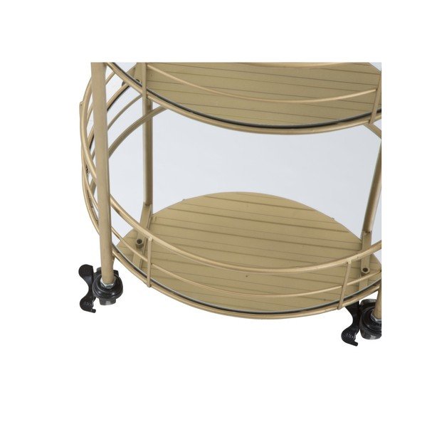 Servírovací vozík s 3 patry s konstrukcí ve zlaté barvě Mauro Ferretti Ronda-image-4