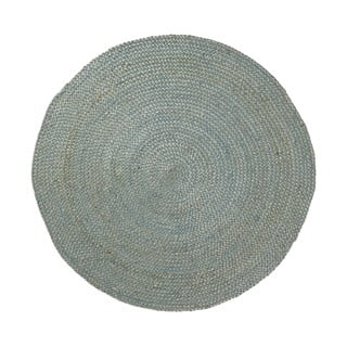 Modrý jutový koberec Kave Home Dip, Ø 100 cm