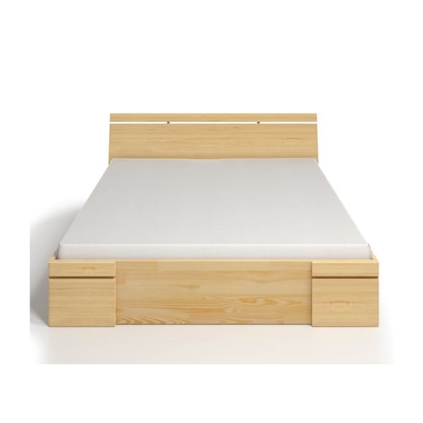 Dvoulůžková postel z borovicového dřeva se zásuvkou SKANDICA Sparta Maxi, 180 x 200 cm