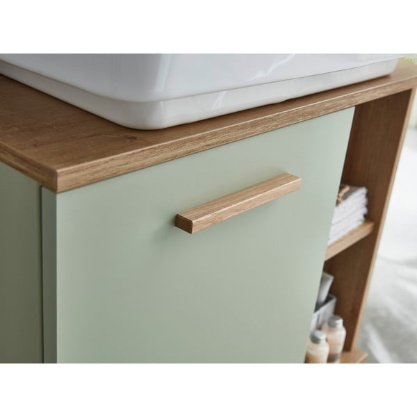 Zelená skříňka pod umyvadlo v dekoru dubu 60x65 cm Set 963 - Pelipal-image-1