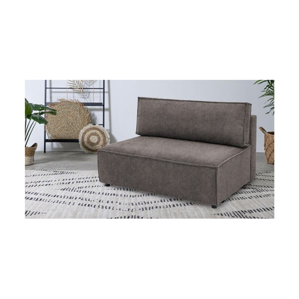 Světle hnědý manšestrový modul pohovky, středový díl Nihad modular – Bobochic Paris-image-1