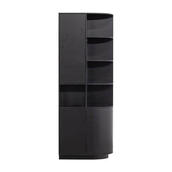 Černá modulární knihovna z borovicového dřeva 78x210 cm Finca – WOOOD