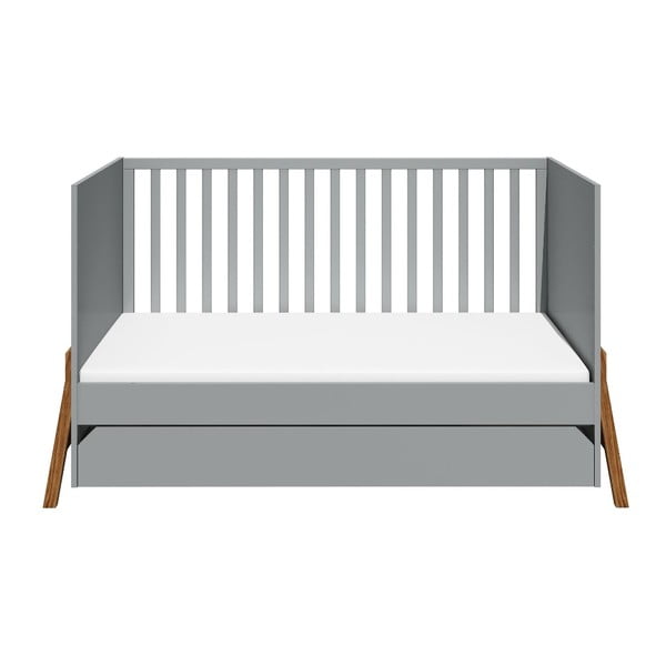 Šedá dětská postýlka se zásuvkou BELLAMY Lotta, 70 x 140 cm-image-1