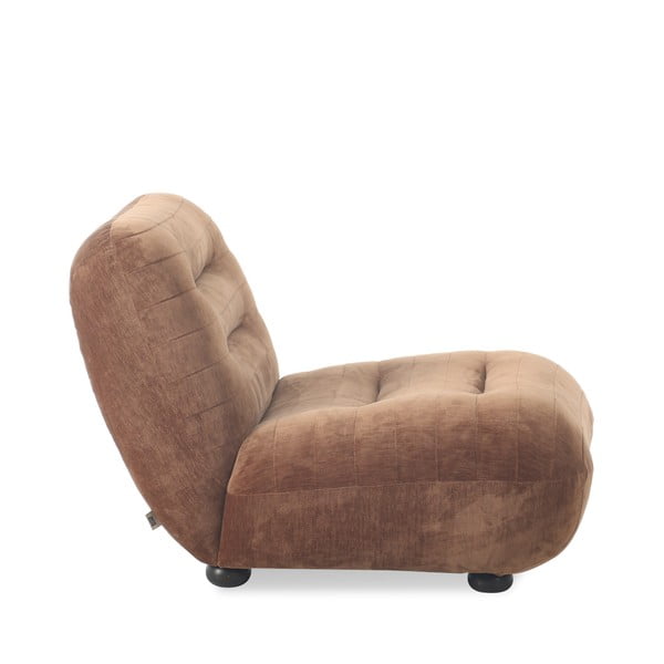 Hnědé sametové křeslo Wyatt – Dutchbone-image-3