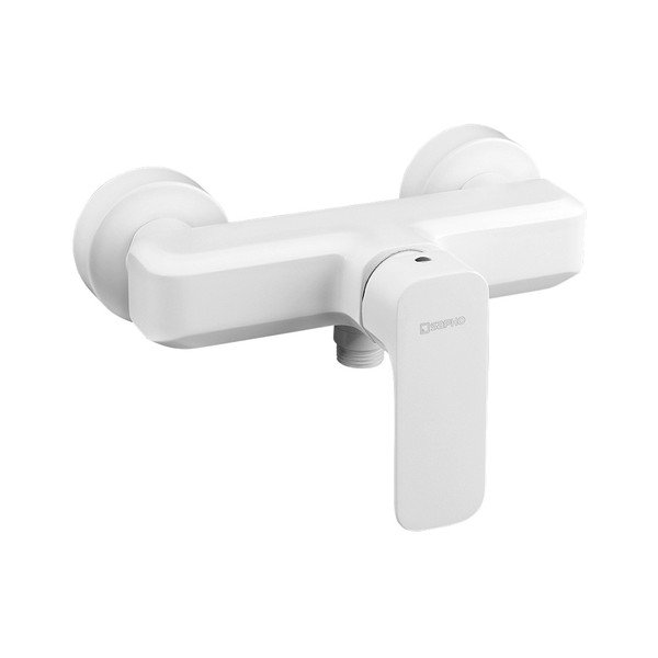 Bílá nástěnná sprchová baterie (1 výstup) Spy – Sapho