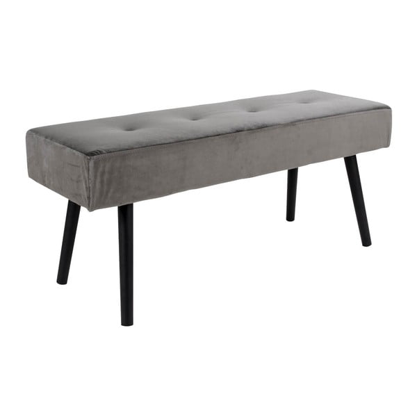 Šedá sametová lavice Bonami Essentials Skiby-image-2