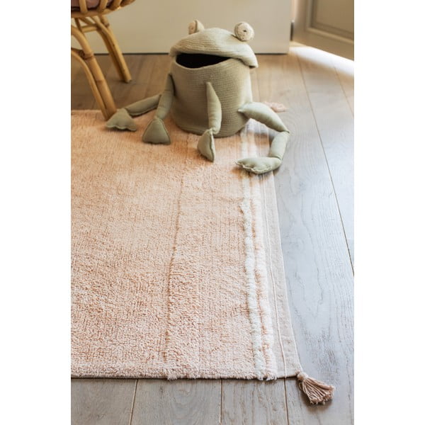 Světle růžový pratelný ručně tkaný bavlněný koberec 120x160 cm Bloom Rose – Lorena Canals-image-4