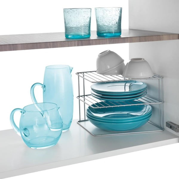 Ocelová přídavná polička ve stříbrné barvě 25x25 cm Palio – Metaltex-image-3