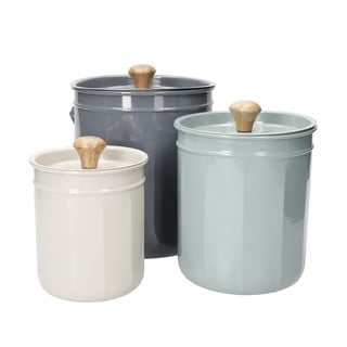 Ocelové nádoby na kompostovatelný odpad v sadě 3 ks - Kitchen Craft