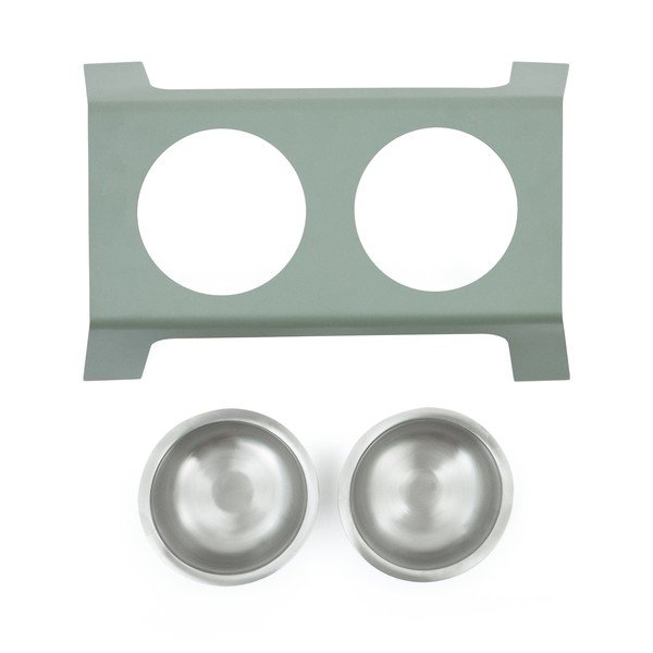 Set misek s podstavcem pro psa z nerezové oceli Rocky – Kave Home-image-3