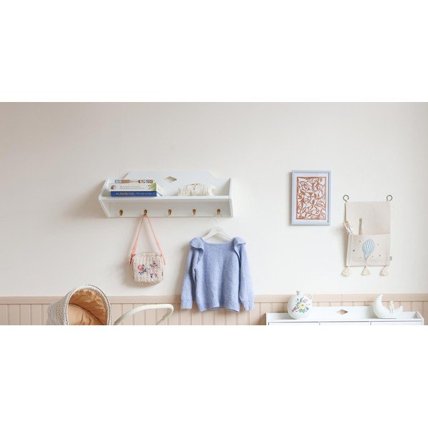 Bílý nástěnný dětský věšák 75x27 cm Luca – Cam Cam Copenhagen-image-1