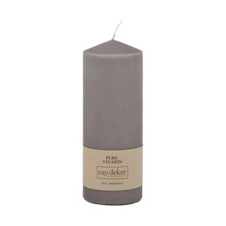 Šedá svíčka Eco candles by Ego dekor Top, doba hoření 50 h