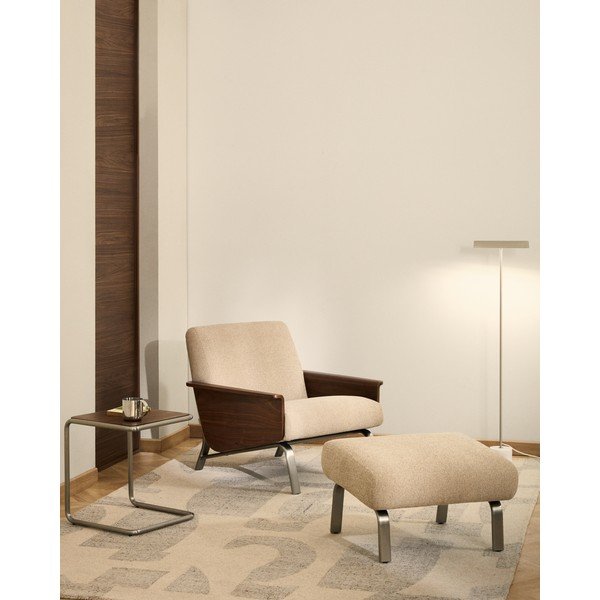 Světle hnědé žinylkové křeslo Amsen – Kave Home-image-1