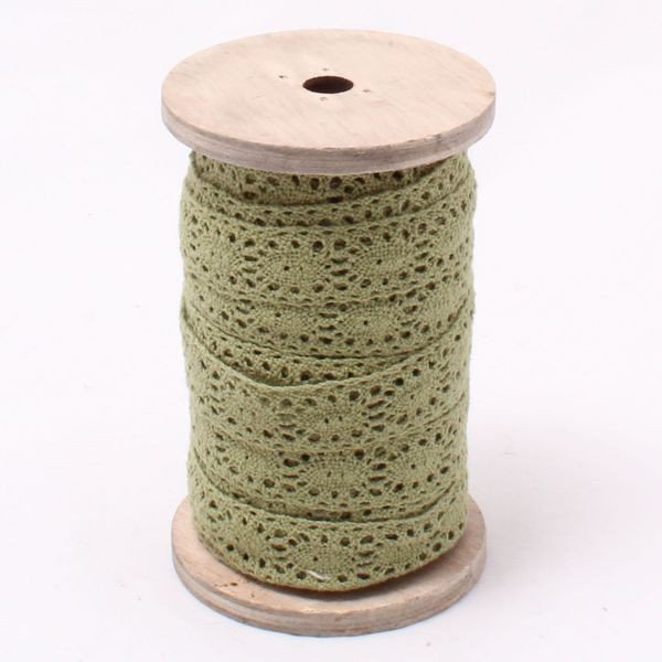 Zelená krajce na špulce Dakls, 10 m 