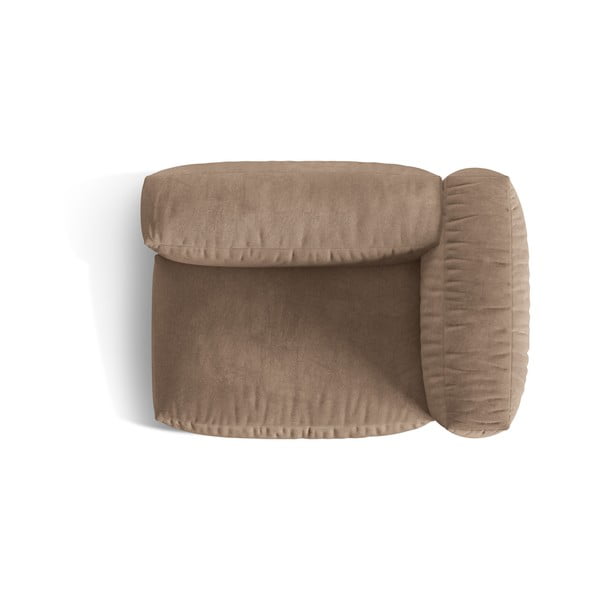 Světle hnědý sametový modul pohovky (pravý roh) Martina – Micadoni -image-3