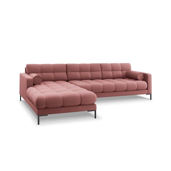 Růžová rohová pohovka Cosmopolitan Design Bali, levý roh-image-3