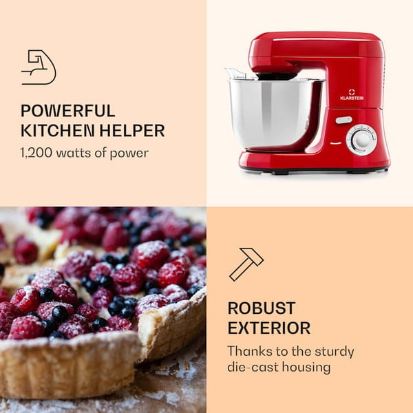 Červený kuchyňský robot Klarstein Bella Robusta-image-1