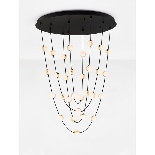 Matně černé hliníkové LED stmívatelné závěsné svítidlo se stínidlem z akrylového skla ø 84 cm Alcinoe – Nova Luce-image-4