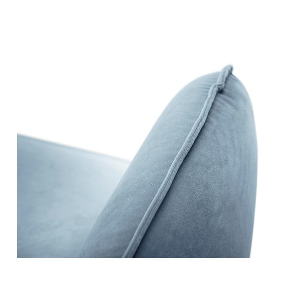 Světlé modré sametové křeslo Cosmopolitan Design Vienna-image-3