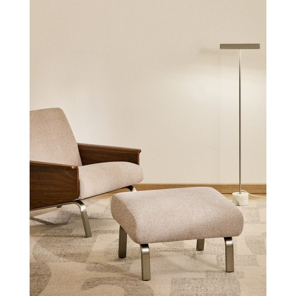 Béžová žinylková podnožka Amsen – Kave Home-image-1