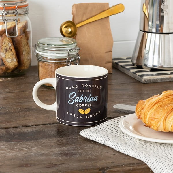 Antracitový/krémový keramický hrnek 350 ml Sabrina – Rex London-image-1