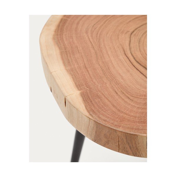 Kulatý odkládací stolek s deskou z akácie 35x35 cm Tanive – Kave Home-image-4