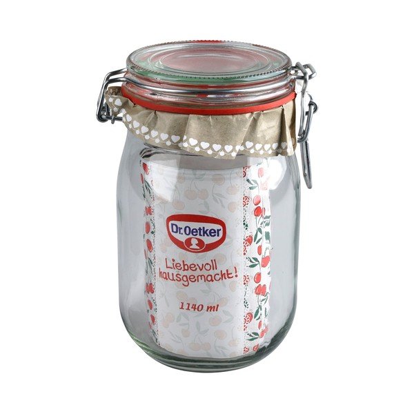 Sklenice s klipem a těsněním Dr. Oetker Jar, 1,14 l-image-3
