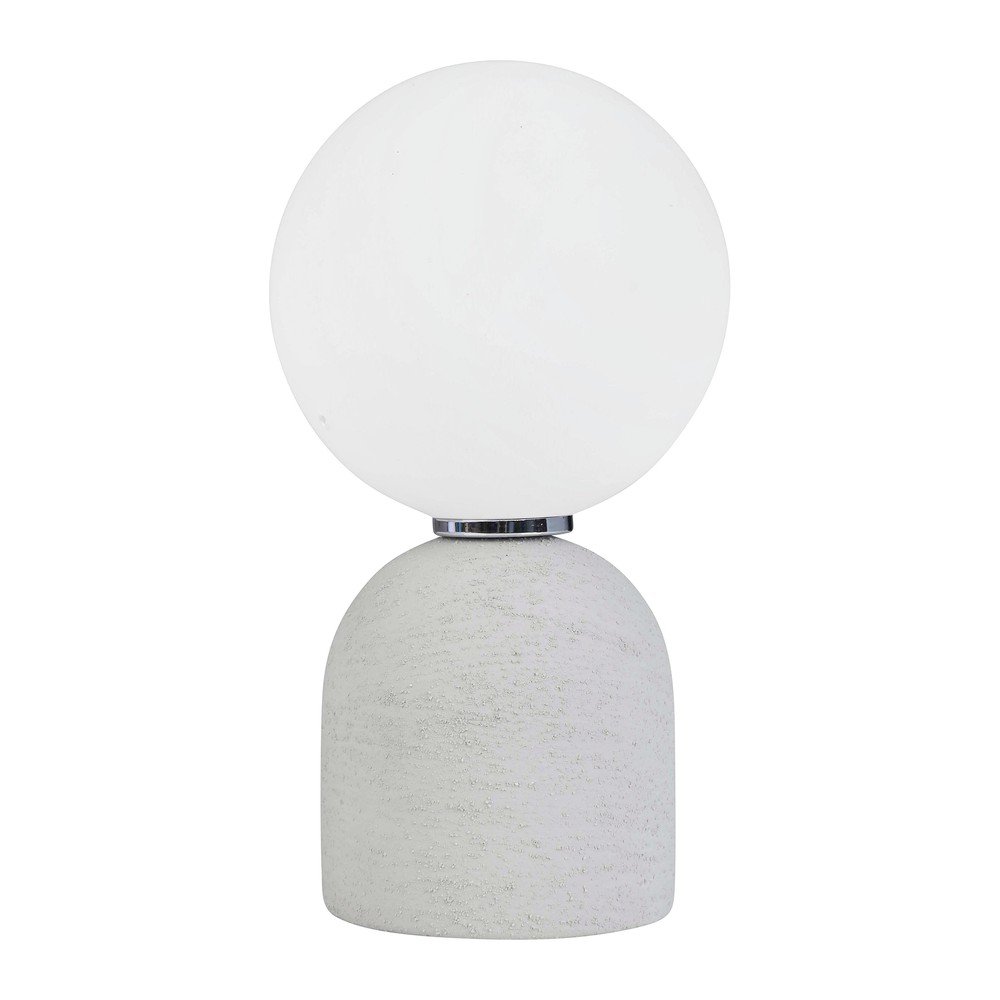 Sivá keramická stolová lampa so skleneným tienidlom (výška 22 cm) Jael – Yes Everyday