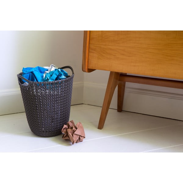 Hnědý odpadkový koš Curver Knit, 7 l-image-1