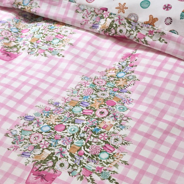 Růžové povlečení na jednolůžko 135x200 cm Sweets and Treats – Catherine Lansfield-image-4