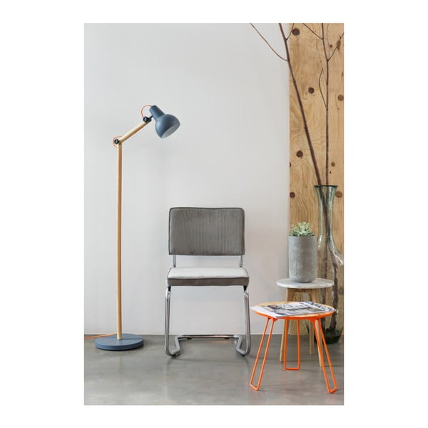 Šedé čalouněné houpací jídelní židle v sadě 2 ks Ridge Kink Rib – Zuiver-image-2