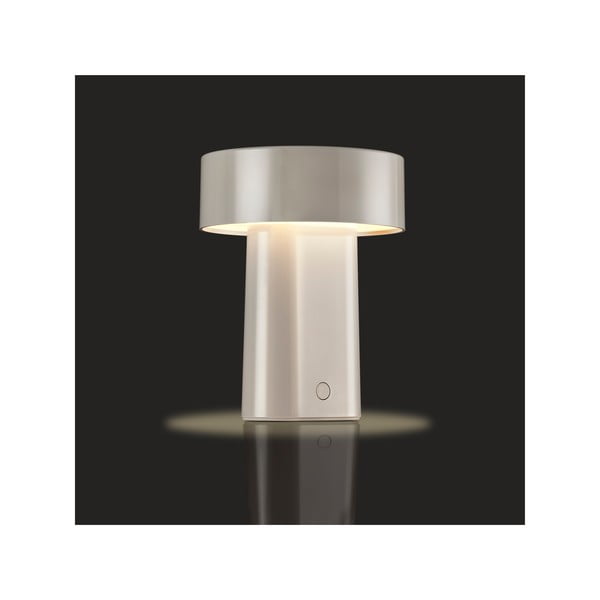 Šedobéžová plastová LED stolní lampa (výška 18 cm) Oblong – Zone-image-2