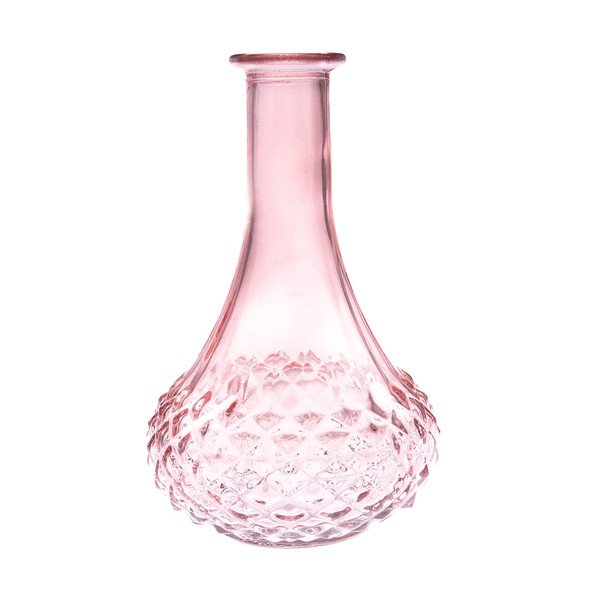 Růžová skleněná váza (výška 21 cm) – Dakls