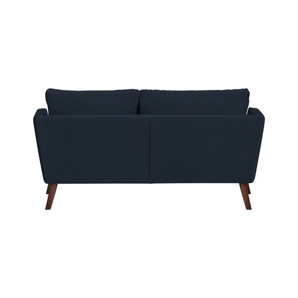 Tmavě modrá třímístná pohovka Mazzini Sofas Elena, s lenoškou na levém rohu-image-4