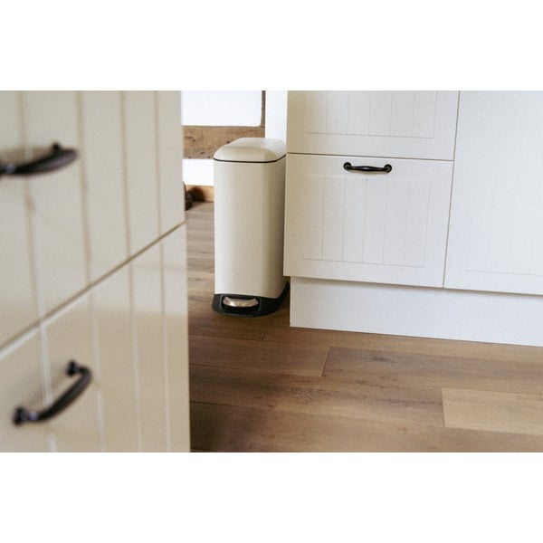 Krémový nášlapný ocelový odpadkový koš 12 l Design – Wenko-image-1