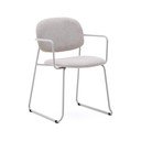 Béžová kovová jídelní židle s područkami Meli – Kave Home